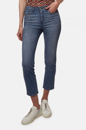 La Martina High-waisted Regular-fit Jeans Damen Indigo | MPRA1936