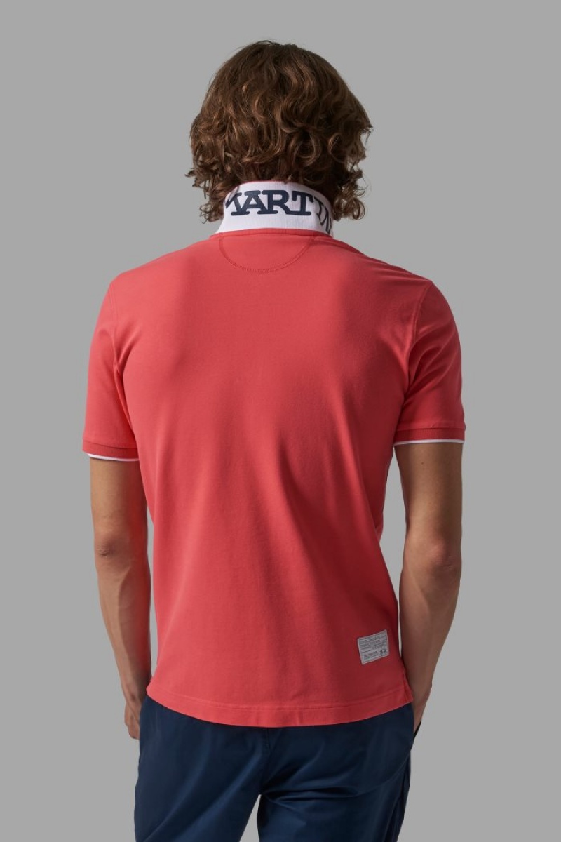 La Martina Kurzes-sleeved Regular Fit Poloshirt Herren Koralle | HLQD1159