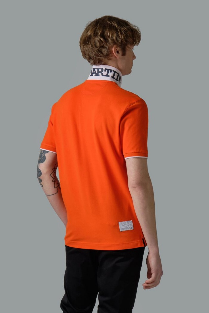 La Martina Kurzes-sleeved Regular Fit Poloshirt Herren Rot Orange | EXHU4485