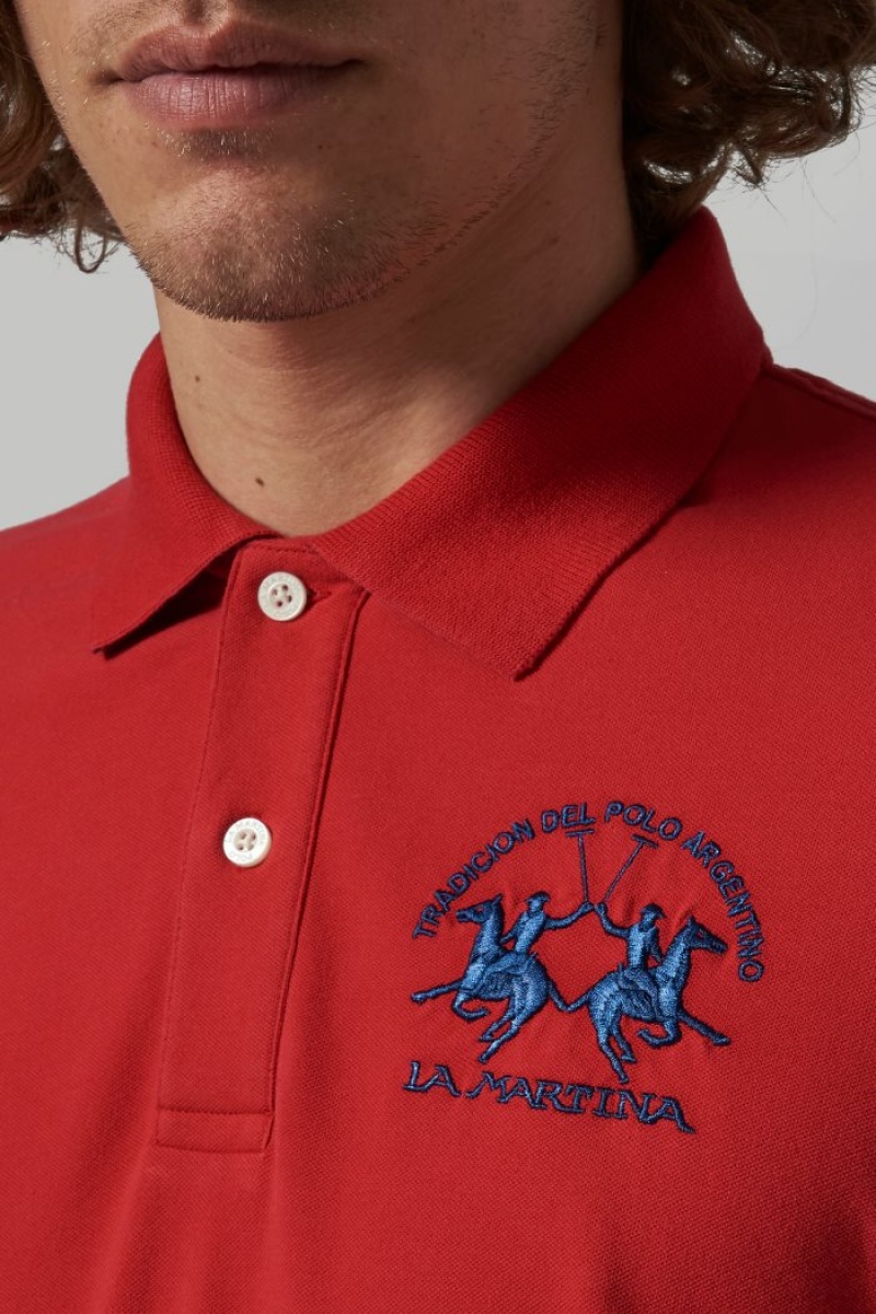 La Martina Regular-fit Poloshirt Herren Rot | SUHX5305