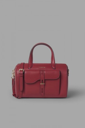 La Martina Front Pocket-embellished Leder Schulranzen Damen Rot | UIBN8174